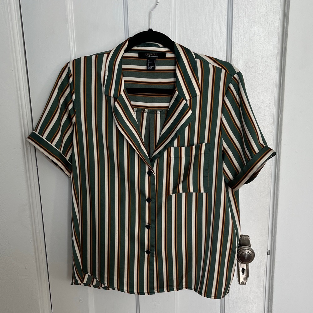 Forever 21 Multicolor Striped Men's Shirt